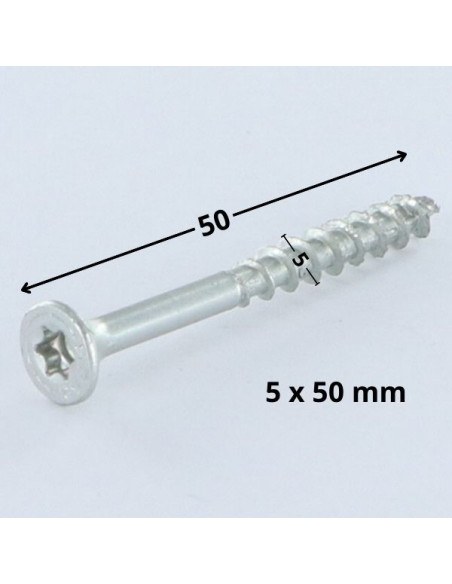 PARAFUSO Spax cabeça fresada TORX T20 5X50 roscado sobre 32 rosca parcial WIROX