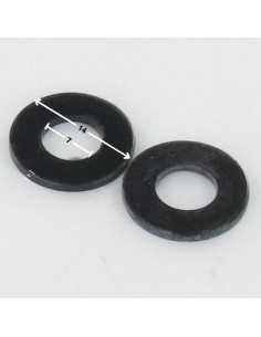 Rondela liso 7X14X1 Aço zinco preto - Parafuso Express 2