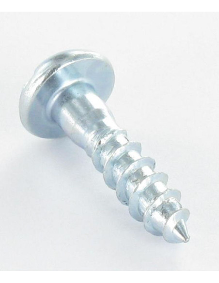 Parafuso de madeira cabeça redonda sulcada 2X16 Aço zinco branco microparafusos