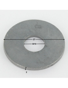 Rondela liso M10X27X2 L forte resistência à corrosão Aço galvanizado a quente 2