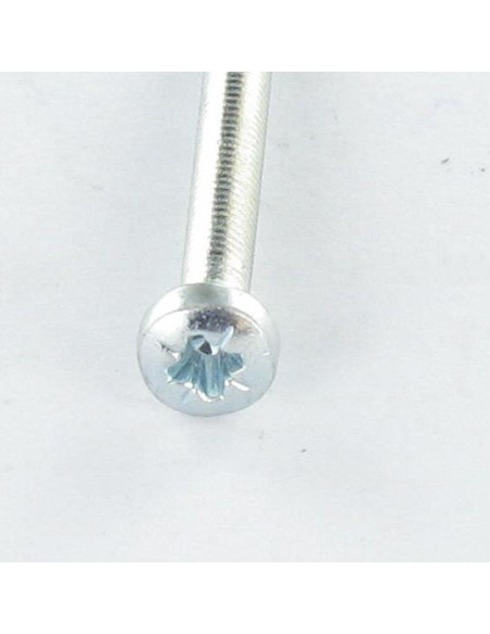 Parafuso autorroscante cabeça abaulada larga M2,5X10 Pozi PZ5 Aço zinco branco microparafusos
