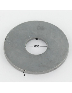 Rondela liso M30X80X4 LL forte resistência à corrosão Aço galvanizado a quente 2