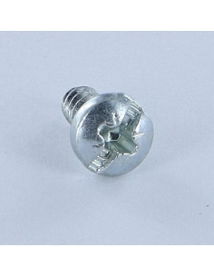 Parafuso de chapa cabeça abaulada larga Fenda Pozi 4,8X13 Aço zinco branco