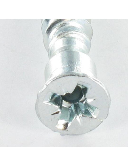 Parafuso autorroscante confirmat cabeça fresada Pozi PZ7 7X50 dentado Aço zinco branco con