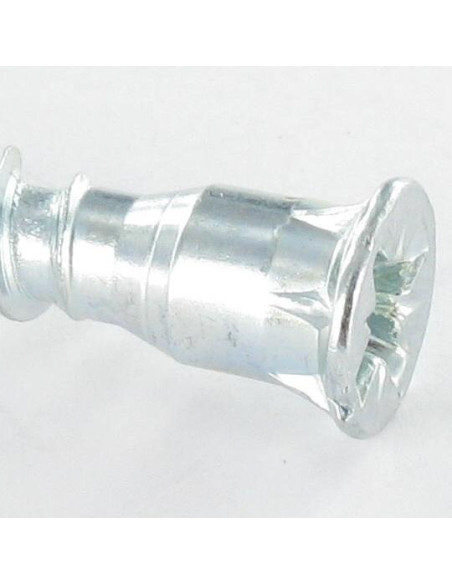 Parafuso autorroscante confirmat cabeça fresada Pozi PZ7 7X50 dentado Aço zinco branco con