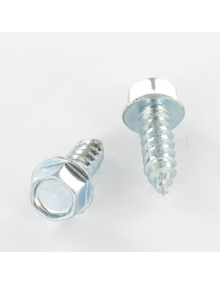 Parafuso de chapa cabeça hexagonal flange com gola 6,3X16 Aço zinco branco