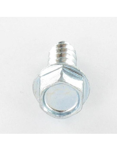 Parafuso de chapa cabeça hexagonal flange com gola serrilhada 6,3X35 Aço zinco branco