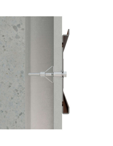 Bucha metálica para placa de gesso. com Parafuso de metais cabeça hexagonal M8X45 Aço zinco branco