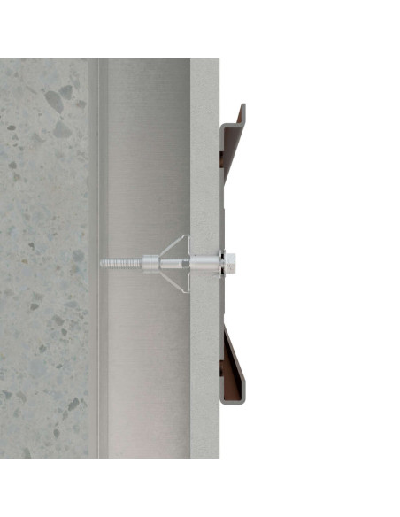 Bucha metálica para placa de gesso. com Parafuso de metais cabeça hexagonal M8X45 Aço zinco branco