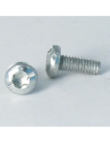 Parafuso autorroscante cabeça cilíndrica TORX roscado sobre sulcada 4X10 dentado Aço zinco branco
