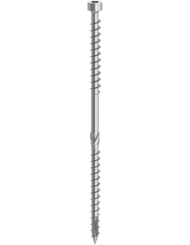 Parafusos de fixação cabeça cilíndrica dupla rosca TORX T40 8X275 Aço zinco branco