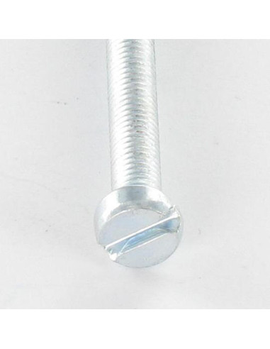 Parafuso de metais cabeça cilíndrica sulcada M2,5X10 Aço zinco branco microparafusos