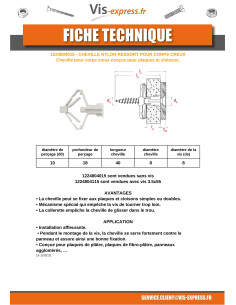 Âncora de nylon com mola para corpos ocos 8X40 - Parafuso Express 2