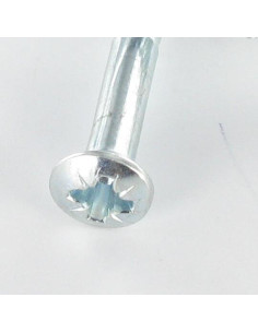 Parafuso de madeira cabeça fresada de panela Pozi PZ6 4X50 Aço zinco branco 2