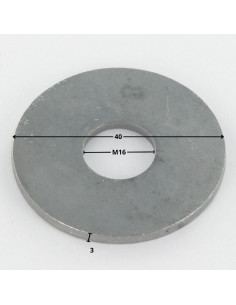 Rondela liso M16X40X3 L forte resistência à corrosão Aço galvanizado a quente 2