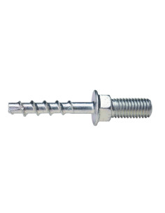 Parafuso de betão cabeça ROSQUEADO MACHO flange com gola 6X40 Aço zinco branco