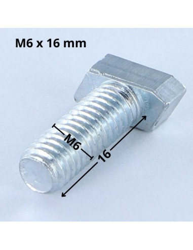 Parafuso de metais cabeça losângulo M6X16 Aço zinco branco 128 Horas de nevoeiro salino sem corrosão vermelha