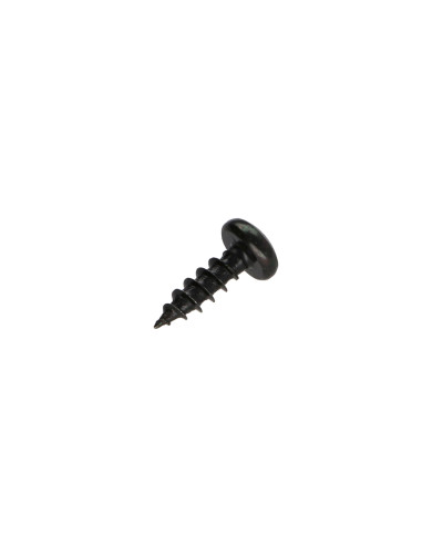 Parafuso de madeira aglomerado cabeça redonda Pozi PZ5 3X10 Aço zinco preto microparafusos