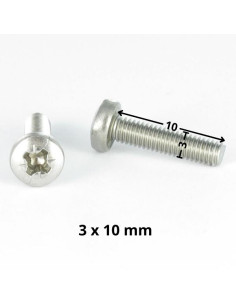 Parafuso de metais cabeça abaulada larga Pozi PZ5 M3X10 Aço zinco branco microparafusos 2
