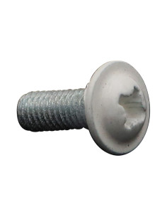 PARAFUSO cabeça de cogumelo Pozi M6X16 Aço zinco branco RAL9010 branco puro