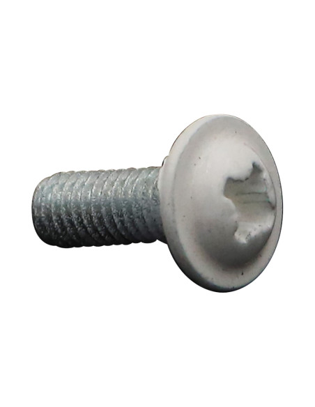 PARAFUSO cabeça de cogumelo Pozi M6X16 Aço zinco branco RAL9010 branco puro