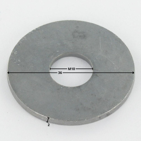 Rondela liso M10X36X2 LL ACIGEOM500A - Parafuso Express