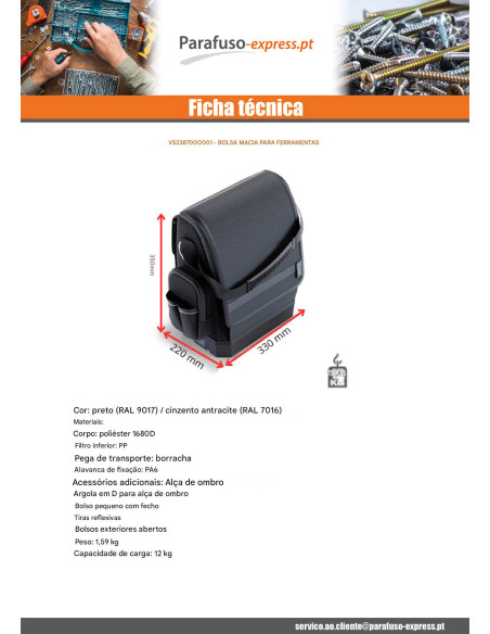 BOLSA con FERRAMENTAS MACIO BOLSA S - Parafuso Express