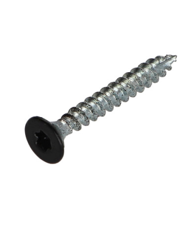 Parafusos de madeira e aglomerado TEKOR cabeça fresada dentado 5X40 TORX T25 cut ponto antifenda tipo 17 RAL9005