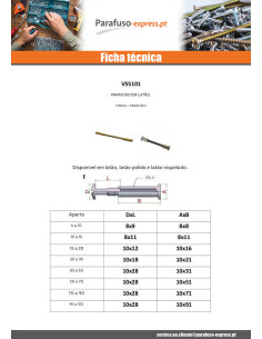 Parafuso rebitar M4 Bronze para aperto 6 con 10 - Parafuso Express 2