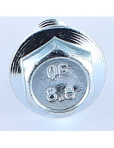 Parafuso de metais cabeça hexagonal M12X25 flange com gola serrilhada Classe 8.8 Aço zinco branco 2