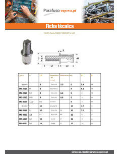 Pino Rebite CEGAMENTO M8X15 EPP3-4.8 Aço bruto - Parafuso Express 2