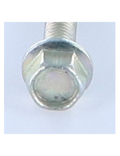Parafuso de metais cabeça hexagonal M8X60 Aço zinco branco flange com gola serrilhada 2
