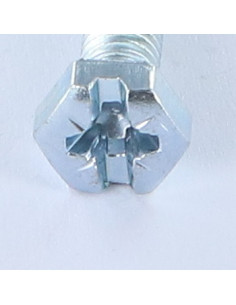 Corpo de parafuso cabeça hexagonal Fenda Pozi M6X25 roscado sobre 22 BTLONGZG 2