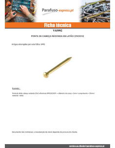 Kg de prego Bronze cabeça redonda 1,5X18 - Parafuso Express 2