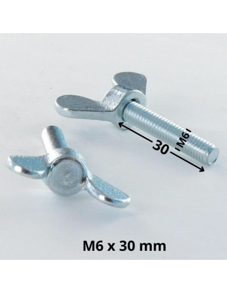 PARAFUSO orelhas M6X30 Aço zinco branco - Parafuso Express