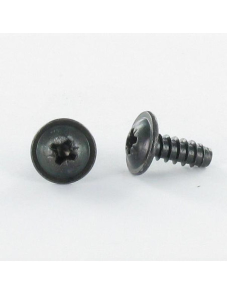 Parafuso de chapa cabeça de cogumelo Pozi 4,8 x 9,5 Aço zinco preto sem ponta