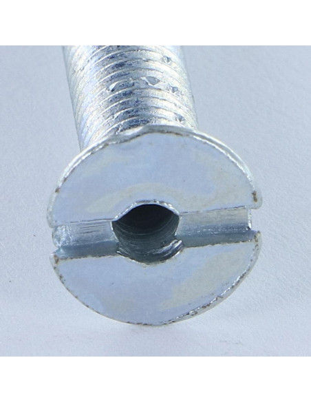 Parafuso de metais cabeça fresada sulcada M6X35 perfurada Aço zinco branco