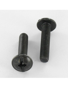 PARAFUSO cabeça de cogumelo Fenda Pozi M5X8 Aço zinco preto