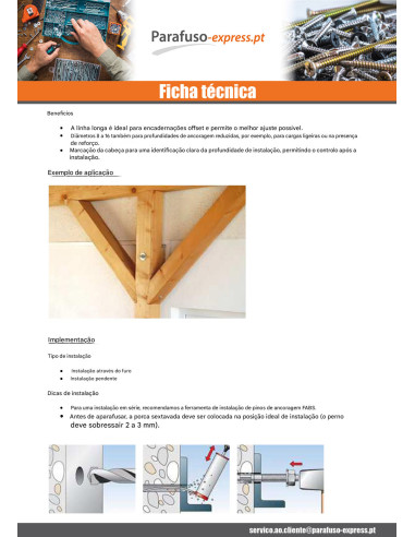 Fischer Fixações FISCHER FBN II 10X146 roscado sobre 106 Aço zinco branco