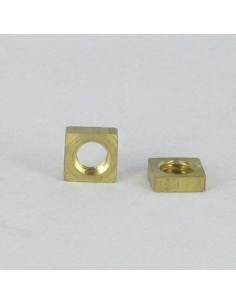 Porca Quadrada Bronze M4 8X8X3,2 - Parafuso Express