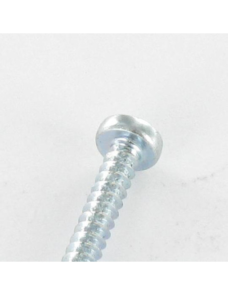 Parafuso de chapa cabeça abaulada larga Pozi 6,3X45 Aço zinco branco