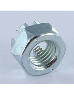 Porca castelo M30 passo de rosca fino passo de rosca de 200 Aço zinco branco 2