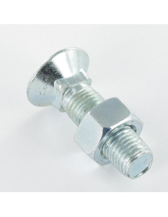 Parafuso arado GOLA QUADRADA DE CABEÇA DE EMBEBER M14X40 Classe 8.8 Aço zinco branco 2