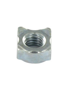 Porca Quadrada de soldar M6 10X10X5 Aço zinco branco