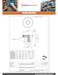 Porca serrilhada Bronze M10 20X14 EMM - Parafuso Express 2