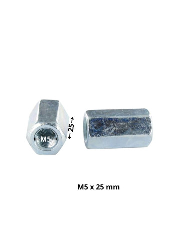 Mangas hexagonal M5X25 SPL 8 Aço zinco branco - Parafuso Express