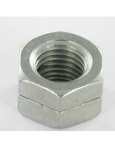Porca autoblocante sulcada M16 H100 classe 8 Aço zinco branco