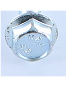 Parafuso de metais cabeça hexagonal M6X45 flange lisa Aço zinco branco 2