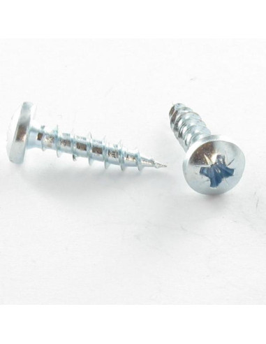 Parafuso de madeira aglomerado PREMIUM cabeça redonda Pozi PZ6 4X30 Aço zinco branco