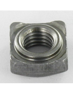 Porca Quadrada de soldar gola M10 17X17X8 Aço bruto 2